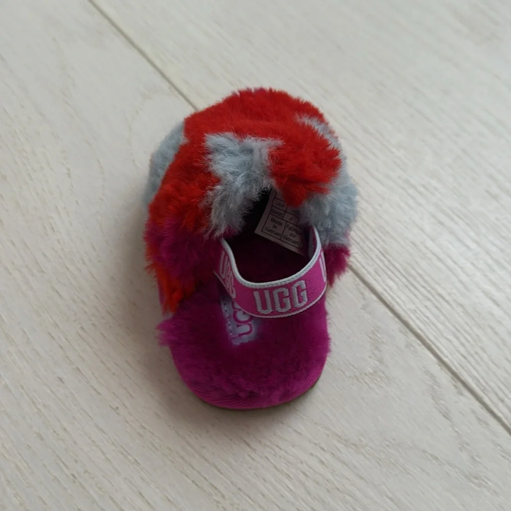 UGG Kids Colorful Fluffy Slippers